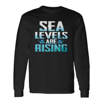 Climate Change Sea Level Rising Long Sleeve T-Shirt T-Shirt | Mazezy