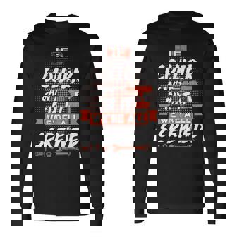 Collier Name If Collier Cant Fix It Were All Screwed Long Sleeve T-Shirt | Seseable UK