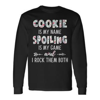 Cookie Grandma Cookie Is My Name Spoiling Is My Game Long Sleeve T-Shirt - Seseable