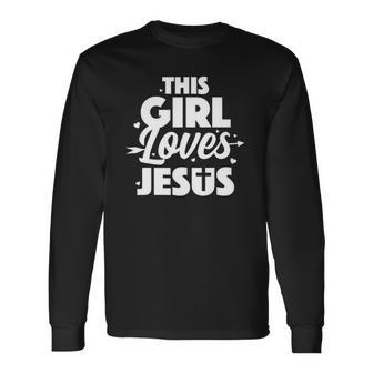 Cool Jesus Art For Girls Jesus Christian Lover Long Sleeve T-Shirt T-Shirt | Mazezy