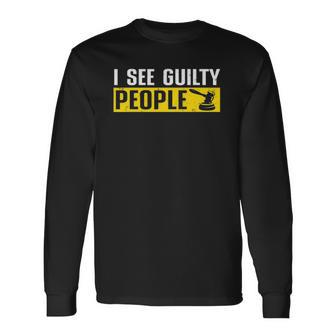 Cool Lawyer Art Men Women Prosecutor Attorney Judge Defense Long Sleeve T-Shirt - Thegiftio UK