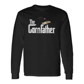Cornhole The Cornfather Long Sleeve T-Shirt T-Shirt | Mazezy