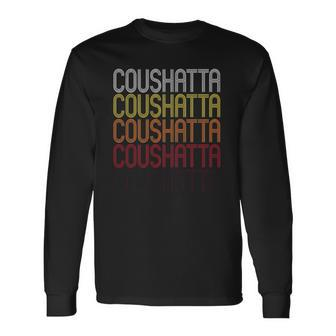 Coushatta La Vintage Style Louisiana Long Sleeve T-Shirt T-Shirt | Mazezy
