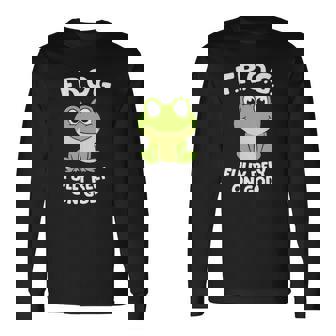 Cute Frog Fully Rely On God Christian Frog Long Sleeve T-Shirt - Thegiftio