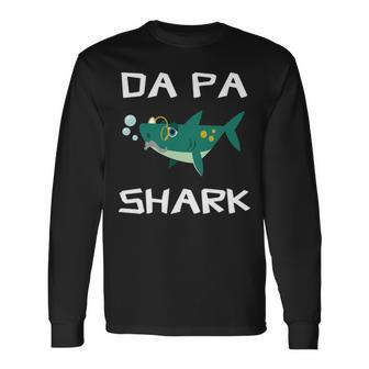 Da Pa Grandpa Da Pa Shark Long Sleeve T-Shirt - Seseable