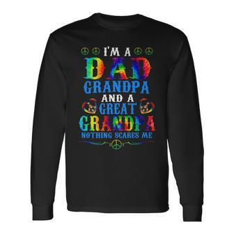 Im A Dad Grandpa And Great Grandpa Tie Dye Fathers Day Long Sleeve T-Shirt - Thegiftio UK