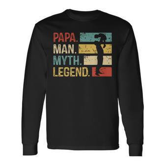 Dad Man Myth Legend Christmas Father Birthday Long Sleeve T-Shirt - Seseable