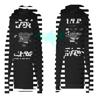 Dada Grandpa Dada Shark Long Sleeve T-Shirt - Seseable