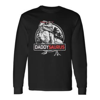 Daddy Saurusrex Dinosaur Fathers Day Matching Long Sleeve T-Shirt T-Shirt | Mazezy