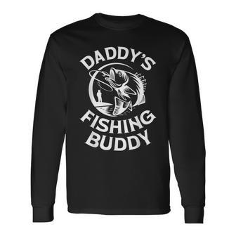 Daddys Fishing Buddy Young Fishing Man For Boys Long Sleeve T-Shirt - Seseable