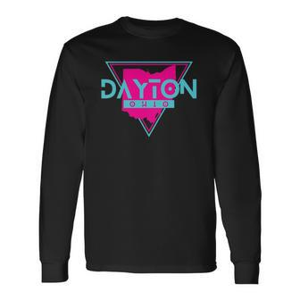 Dayton Ohio Triangle Souvenirs City Lover Long Sleeve T-Shirt T-Shirt | Mazezy