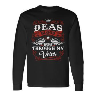 Deas Name Shirt Deas Name V2 Long Sleeve T-Shirt - Monsterry