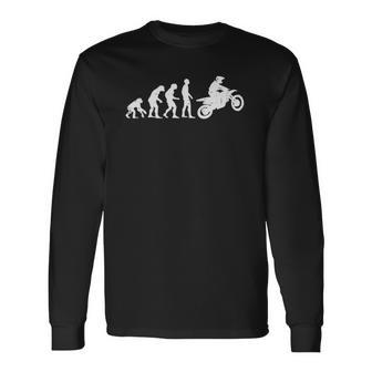 Dirt Bike Evolution Motorcycle Motocross Biker Long Sleeve T-Shirt T-Shirt | Mazezy