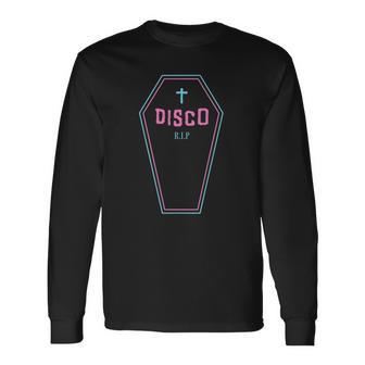 Disco House Music Coffin Disco Is Dead Music Long Sleeve T-Shirt T-Shirt | Mazezy