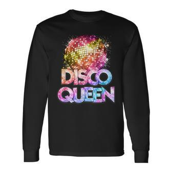 Disco Queen 70S Disco Themed Vintage Seventies Costume Long Sleeve T-Shirt - Seseable