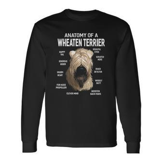 Dogs 365 Anatomy Of A Soft Coated Wheaten Terrier Dog Long Sleeve T-Shirt | Mazezy
