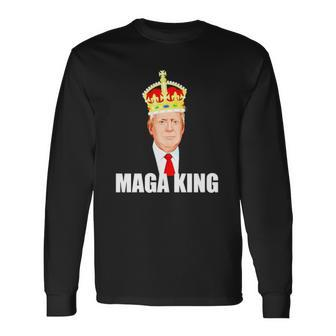 Donald Trump Maga King Hilarious Imperial Crown Long Sleeve T-Shirt T-Shirt | Mazezy