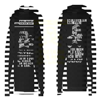 Dont Piss Off Old People Skull And Crossbones Long Sleeve T-Shirt - Thegiftio