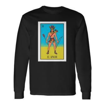 El Indio Lottery The Indian Card Mexican Lottery Long Sleeve T-Shirt T-Shirt | Mazezy