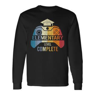 Elementary Level Complete Graduation Gamer Boys Long Sleeve T-Shirt T-Shirt | Mazezy