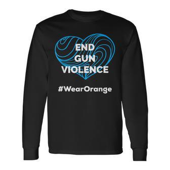Enough End Gun Violence Wear Orange Long Sleeve T-Shirt T-Shirt | Mazezy