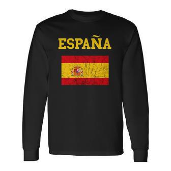 Espana Spain Spanish Flag Espanol Spanish Roots Tourist Long Sleeve T-Shirt | Mazezy