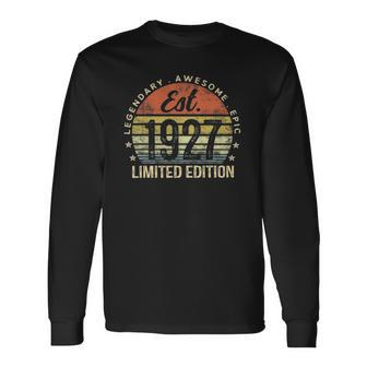Est 1927 Limited Edition 95Th Birthday 95 Years Old Long Sleeve T-Shirt | Mazezy
