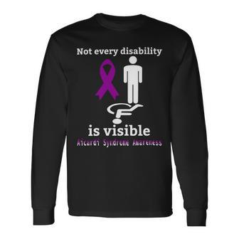 Every Disability Is Visible Aicardi Syndrome Awareness Purple Ribbon Aicardi Syndrome Support Aicardi Syndrome Awareness Unisex Long Sleeve | Favorety UK