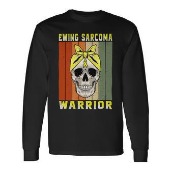 Ewings Sarcoma Warrior Skull Women Vintage Yellow Ribbon Ewings Sarcoma Ewings Sarcoma Awareness Unisex Long Sleeve | Favorety CA