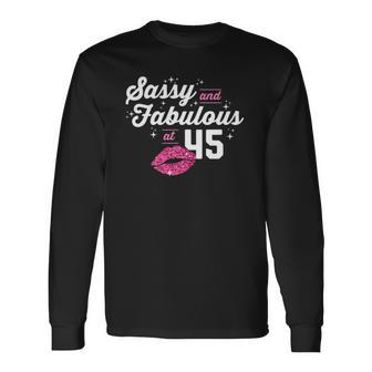 Fabulous At 45 Years Old 45Th Birthday Chapter 45 Long Sleeve T-Shirt T-Shirt | Mazezy CA