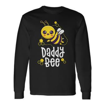 Family Bee Dad Daddy First Bee Day Outfit Birthday Long Sleeve T-Shirt - Seseable
