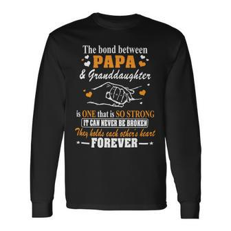 Father Grandpa The Bond Between Papagranddaughter Os One 105 Dad Long Sleeve T-Shirt - Monsterry