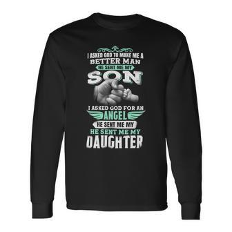 Father Grandpa Father Son And Daughter 87 Dad Long Sleeve T-Shirt - Monsterry CA