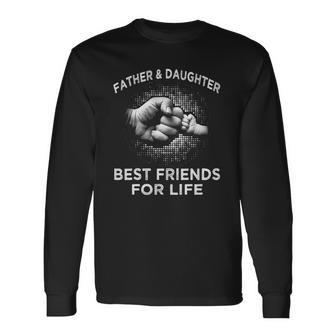 Fathers Day Father Daughter Friends Fist Bump Long Sleeve T-Shirt T-Shirt | Mazezy