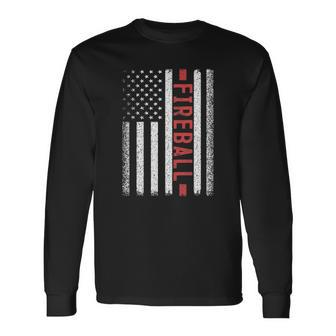 Fireball American Flag 4Th Of July Cool Soccer Player Long Sleeve T-Shirt T-Shirt | Mazezy