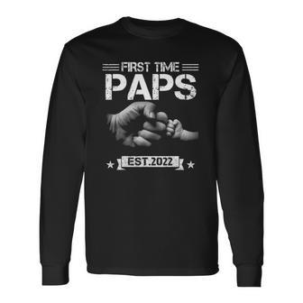 First Time Paps 2022 For Promoted To Paps New Paps Long Sleeve T-Shirt T-Shirt | Mazezy