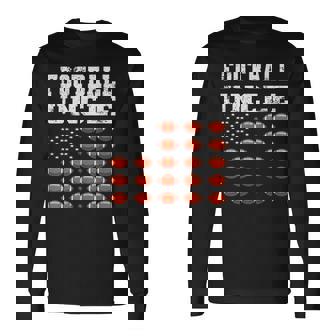 Football Uncle Usa Flag American Football Equipment For Men Long Sleeve T-Shirt - Thegiftio