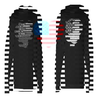 Fourth Of July 4Th July Us America Flag Men Patriotic Long Sleeve T-Shirt - Thegiftio UK