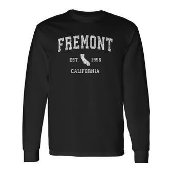 Fremont California Ca Vintage Athletic Sports Long Sleeve T-Shirt T-Shirt | Mazezy