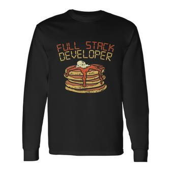 Full Stack Developer Programmer Coding Coder V2 Long Sleeve T-Shirt - Monsterry DE