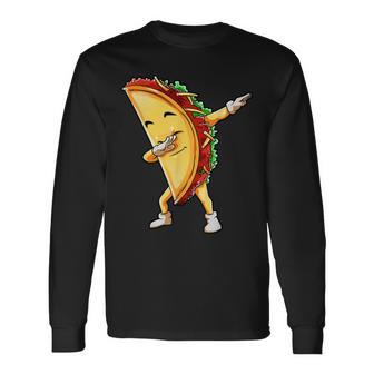 Funny Dabbing Taco Cinco De May Mexican Food Unisex Long Sleeve | Favorety AU