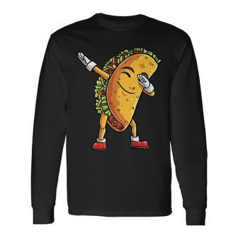 Funny Dabbing Taco Cinco De May Mexican Food V5 Unisex Long Sleeve | Favorety