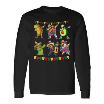 Funny Dabbing Taco Cinco De May Mexican Food V6 Unisex Long Sleeve | Favorety CA