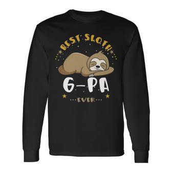 G Pa Grandpa Best Sloth G Pa Ever V2 Long Sleeve T-Shirt - Seseable