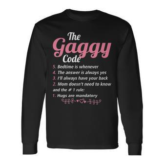 Gaggy Grandma The Gaggy Code Long Sleeve T-Shirt - Seseable