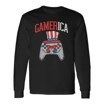Gamerica Video Game Controller 4Th Of July Patriot Boys Long Sleeve T-Shirt T-Shirt | Mazezy