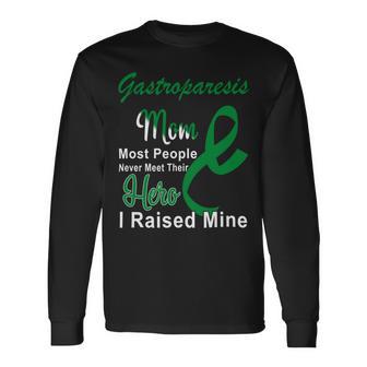 Gastroparesis Warrior Skull Women Vintage Green Ribbon Gastroparesis Gastroparesis Awareness V2 Unisex Long Sleeve | Favorety AU