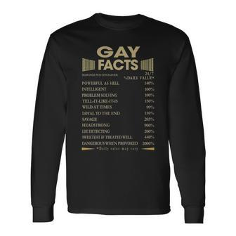 Gay Name Gay Facts V2 Long Sleeve T-Shirt - Seseable