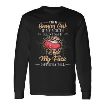 I Am A Gemini Girl Leopard Birthday Astrology Zodiac Sign Long Sleeve T-Shirt - Seseable