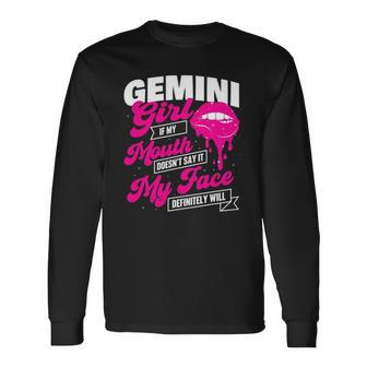 Gemini Girl Zodiac Sign Astrology Symbol Horoscope Reader Long Sleeve T-Shirt T-Shirt | Mazezy